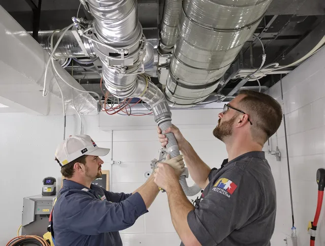 Ipswich Air Duct Cleaning technician performing thorough AC duct cleaning in Ipswich